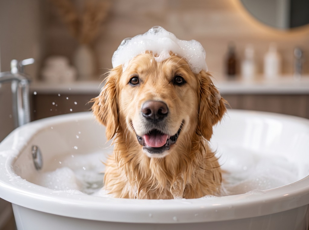 Bath and coat brushing service for dogs and cats in Karachi