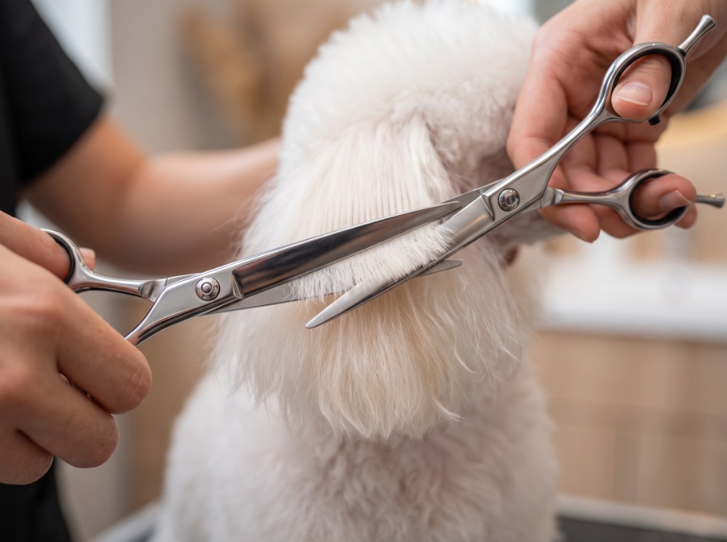 Haircut and scissor trimming service for pets in North Nazimabad